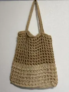 ハンドメイド　かご編みバッグ