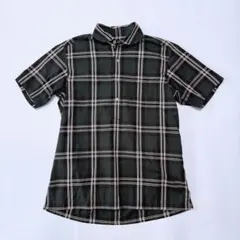 【Maker's Shirt 鎌倉】半袖 ポロシャツ チェック プルオーバー 緑