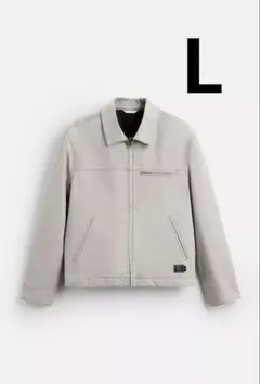 ZARA ウォッシュド加工　ジップアップキルティングジャケットのサムネイル