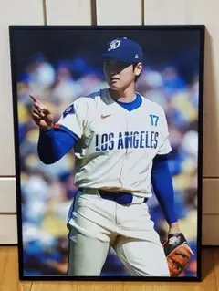 ドジャース大谷翔平 2025年MLB投手復活！A3サイズポスターフレーム付き