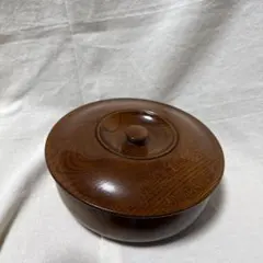 茶道具　木製 蓋付き菓子入れ