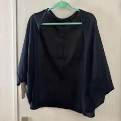 値下げ新品　無印良品　UVカット強燃　ボレロ　ブラックのサムネイル