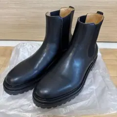 美品★ブラックレザーサイドゴアブーツ