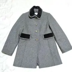 タルティーヌエショコラ　ウールコート　グレー 5A 110