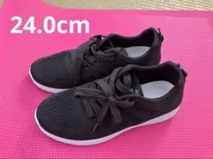 スニーカー 軽量シューズ 24.0cm 体育館シューズ