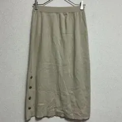 green label relaxing ニットスカート サイドボタン ベージュ