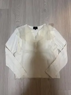 極美品♡LANVIN collection♡チュールホワイト長袖ニット♡38