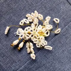 【値下げ】パール ブローチ　コサージュ