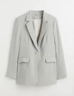 ライトグレー シングル　ジャケット　セットアップ　XS