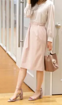 バックリボンタイトワンピース プロポーションボデイドレッシング　ピンク