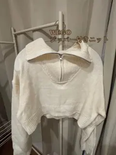 WEGO ジッパー付きニット アイボリー