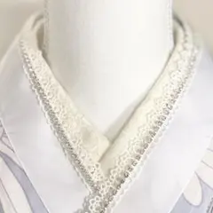 重ね襟　ラインストーン　伊達襟白黒　振袖袴