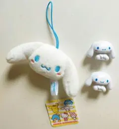 サンリオ　シナモロール　シナモン　フェイス　マスコット　ストラップ　フィギュア