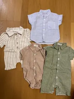 ベビー服 60〜70cm ロンパース・カバーオール 4点セット