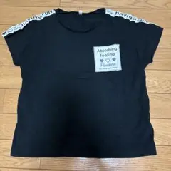 黒 Tシャツ 140サイズ プリント入り