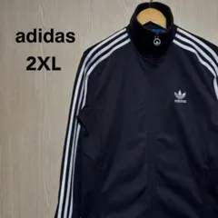 アディダスオリジナルス　トラックジャケット　2XＬ　ブラック　刺繍ロゴ
