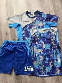 ATHLETA スポーツウェア3点セット 青/多色160ジュニア
