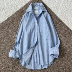 極美品✨マディソンブルー 長袖シャツ ブラウス 洗える B刺繍 02 M 水色