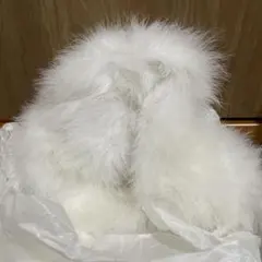 成人式　振袖　着物　ホワイトファーショール
