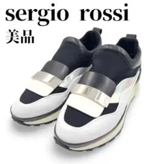 セルジオロッシ スニーカー sr1 ラメ グリッター シルバー スリッポン