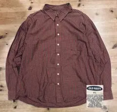 シャツ 古着 90s OLD NAVY オールドネイビー XL チェック 長袖