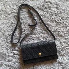 【COLE HAAN】レザー ブラック クラッチバッグ