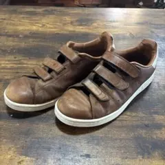 adidas stan smith ヌーバックレザー　ベルクロ ブラウン