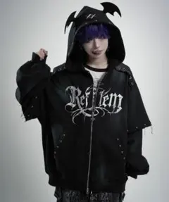 REFLEM【レフレム】デビルレイヤードジップパーカーGray(グレー