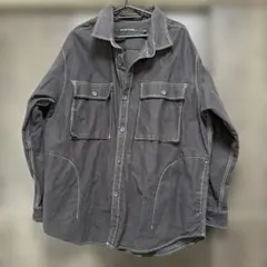 レディース　ブラック　長袖シャツ(ジャケット)