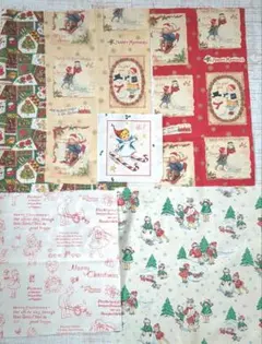 ★クリスマス　こども柄生地セット