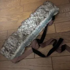 つけ襟　ハンドメイド　フェイクファー
