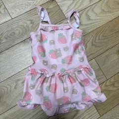 いちご柄 ベビー水着 90サイズ