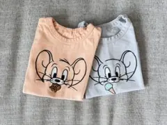 GU baby トムとジェリー タフィー刺繍 Tシャツ 80サイズ 2枚セットのサムネイル