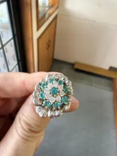 Pt950 ミキモト パライバトルマリン 1.03ct ダイヤモンド リング 