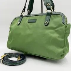美品　マッキントッシュフィロソフィー　レディース　ショルダーバッグ　緑　2wayのサムネイル