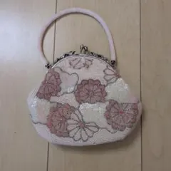 【GWセール❣】花柄ビーズ刺繍 和装用バッグ