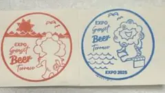 ②大阪関西万博　2025　スタンプ　EXPO　サンセットビアテラス　ミャクミャク