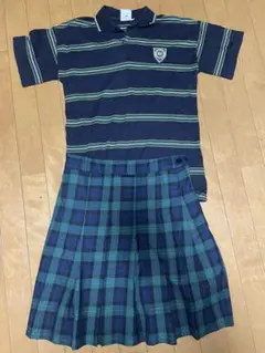 ポロシャツとチェックスカートセット Mサイズ