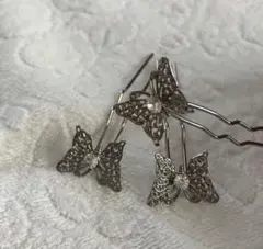 蝶の形状 ヘアピン 3本セット