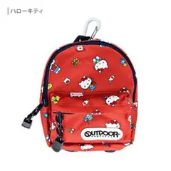 ハローキティ OUTDOOR ミニリュック型ポーチ 赤