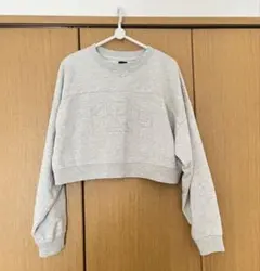 GAP クロップド丈 スウェット トレーナー グレー