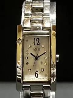 ★奇跡的美品！SEIKO ALBAアンジェーヌ 石付きレディース腕時計動作良好