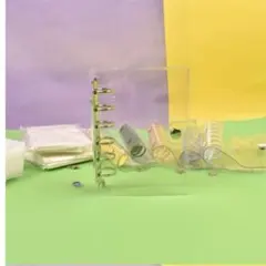 【大人気】シール帳 リフィル10枚付き シルバー バインダー A7 6穴 クリア