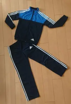 adidas ジャージ上下セット 青/ネイビー　150㎝