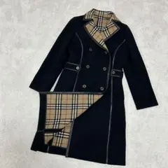 ♦︎新品同様♦︎バーバリーブルーレーベル♦︎ウール ダブルブレスト コート♦︎83