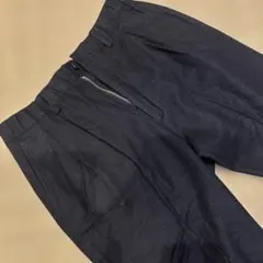 GREEN LABEL RELAXING 黒スラックス ウエストゴム紐付き