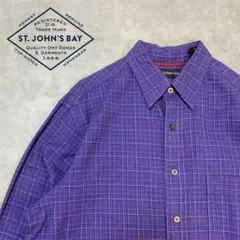 【美品】 USA 古着 ST.JOHN'S BAY ネルシャツ Lサイズ 香港製