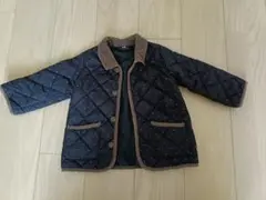 ネイビー キルティングジャケット 90