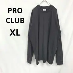 プロクラブ▶長袖Tシャツ 黒 無地 ヘビーウェイト XL 綿100%のサムネイル