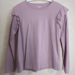 フリル付き　長袖カットソー 150サイズ ピンク